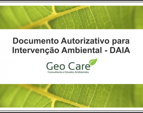 Documento Autorizativo para Intervenção Ambiental – DAIA