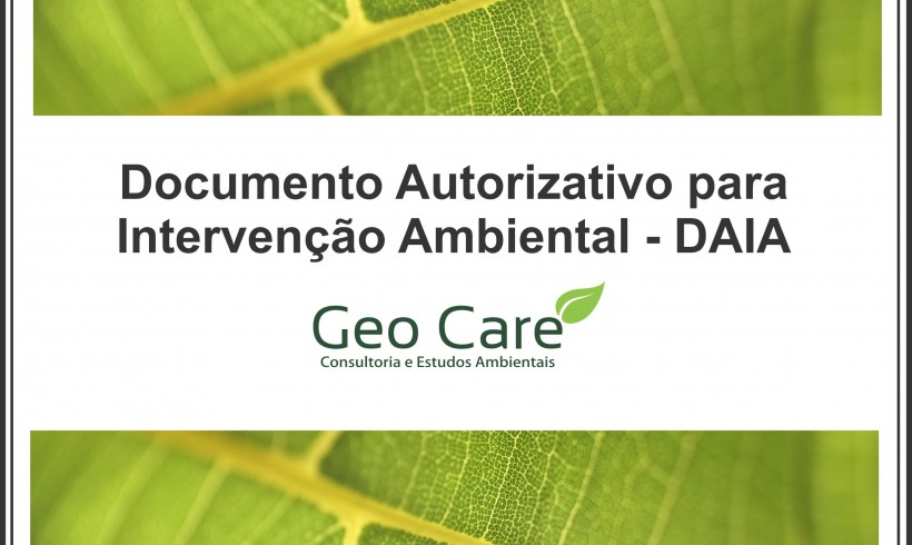 Documento Autorizativo para Intervenção Ambiental – DAIA